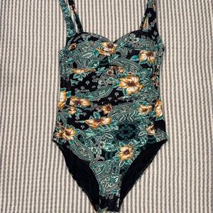 Niptuck Floral Tummy Control Twist Front Paisley One Piece Swimsuit 4